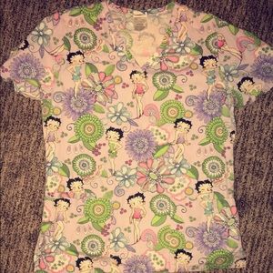 Betty boop scrub top!